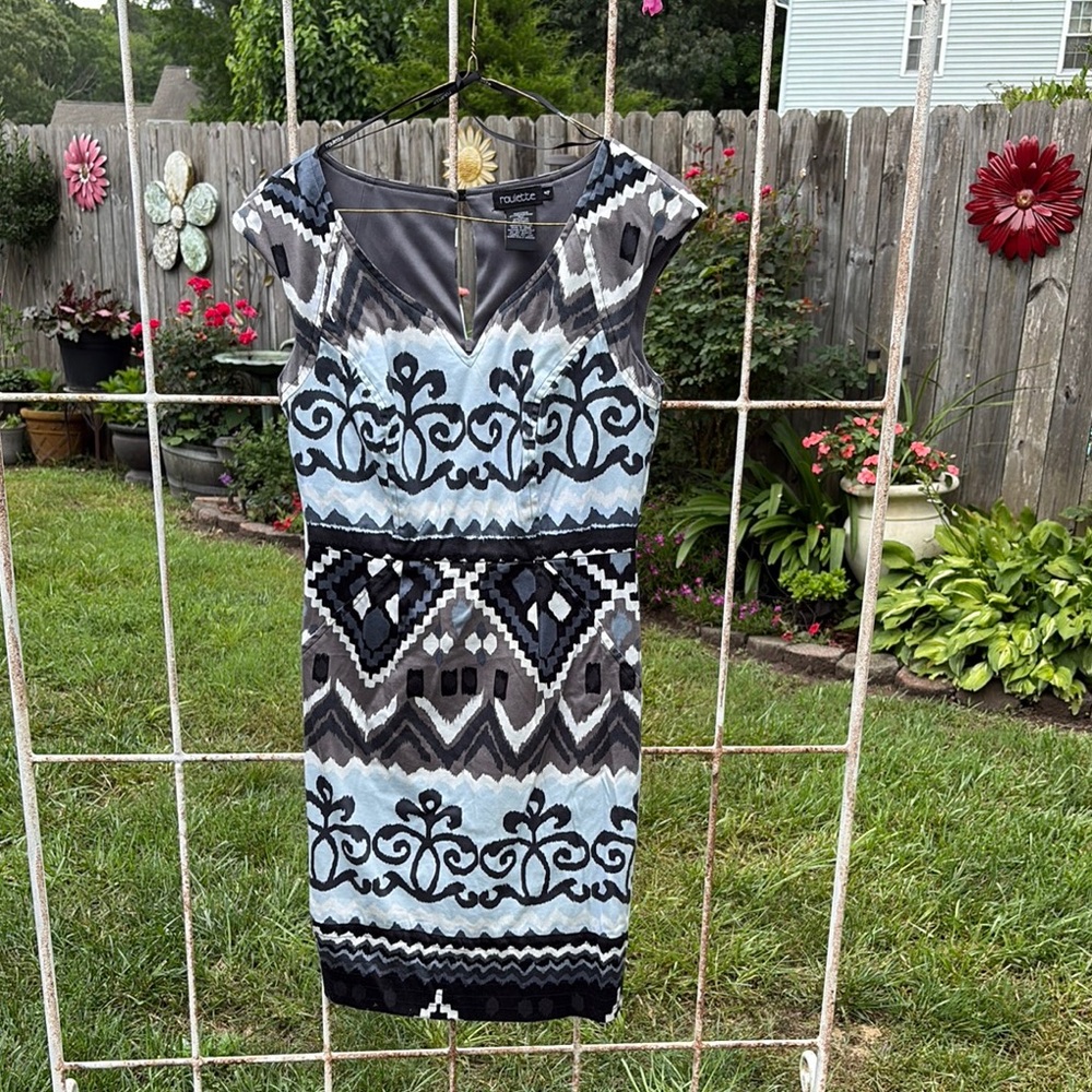 Roulette Black and White Bodycon Mini Dress